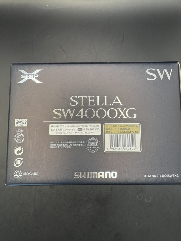 Shimano 13 STELLA SW 4000XG Spinning Used With Box Rank A - Image 2