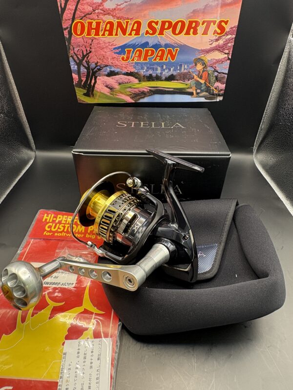 Shimano 19 STELLA SW 14000XG  Custom Handle and Custom Spool Spinning Used With Box Rank C - Image 15