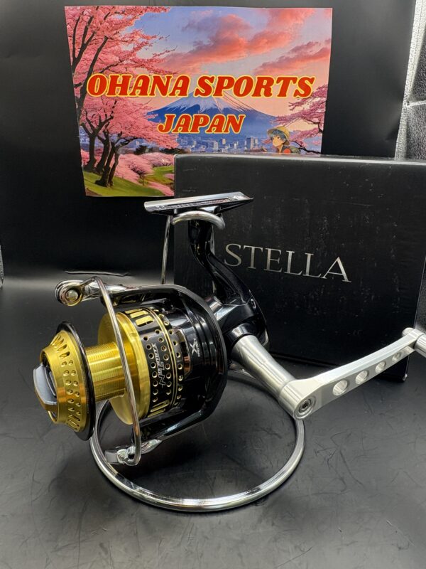 Shimano 19 STELLA SW 14000XG  Custom Handle and Custom Spool Spinning Used With Box Rank C