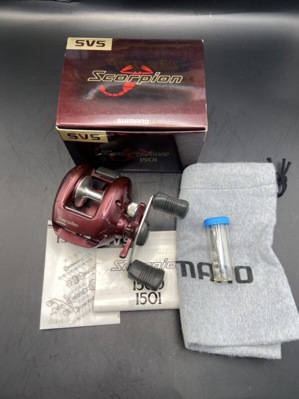 Shimano 97 SCORPION 1501 Baitcasting Left Handle Used With Box Rank D - Image 9